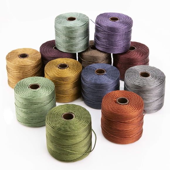 Cordón de abalorios The Beadsmith S-Lon, 2,5 mm, 12 unidades, 70 m, Forest Mix