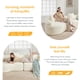 thumbnail image 2 of Curved Boneless Sofa,Compression Modular 110'' Sectional,White High-Density,Couches Sleeper for Living Room Bedroom Apartment Lounge,Chenille, 2 of 3