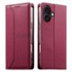 thumbnail image 1 of Funda tipo cartera con bloqueo RFID para iPhone 16 cubierta magnética de cuero con tapa y soporte Rojo, 1 of 6