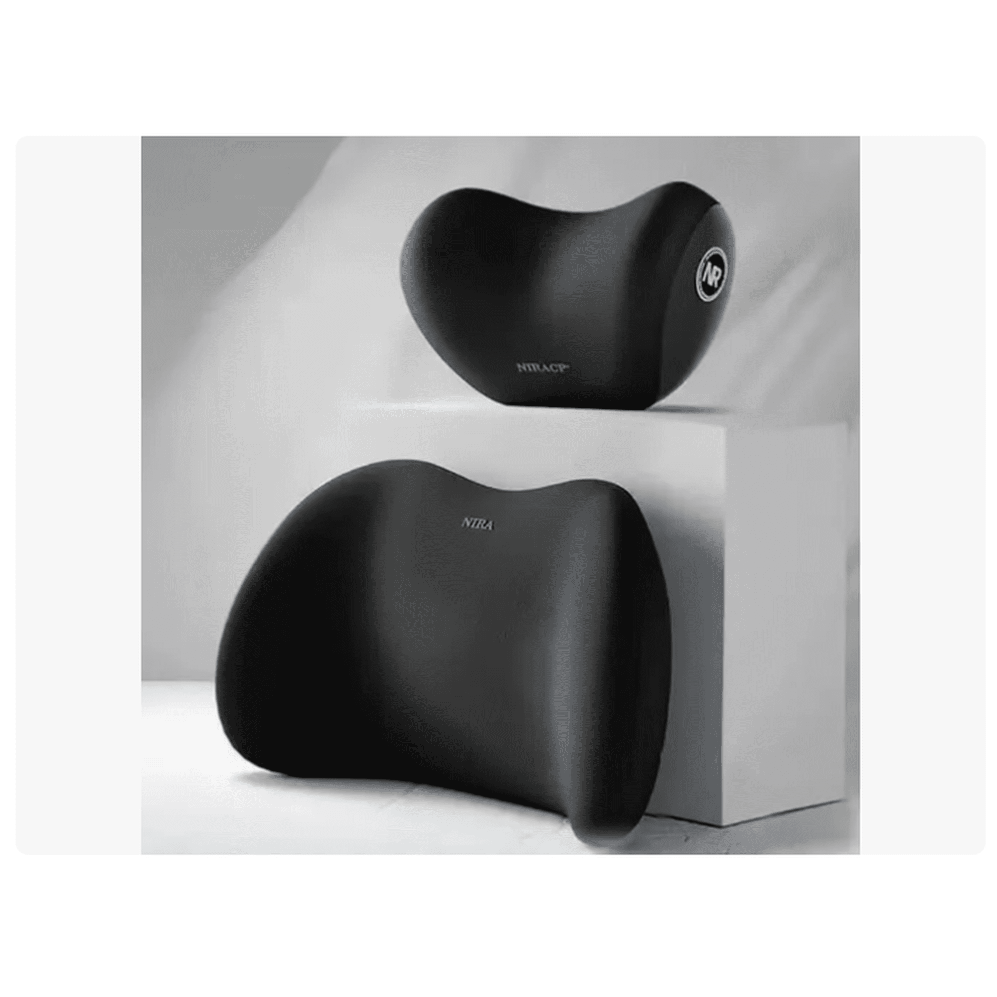 Nira Skin - Kit Almohada Cojín Cuello Cervical Viaje Auto Hogar Avión