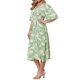 thumbnail image 4 of INSPIRE CHIC Vestido Midi Floral para Mujeres Casual de Verano con Mangas con Volantes Cuello en V Línea A Playa Vacaciones Boho Vestidos M Verde, 4 of 6