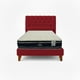 thumbnail image 1 of Cama 1.5 Plaza Rojo Capitone + Colchón Ortopedic, 1 of 2