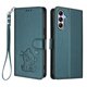 thumbnail image 1 of Carcasa Billetera de Cuero Sintético para Samsung Galaxy A25 5G, Verde Oscuro, 1 of 6