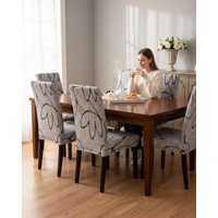 Mylhogar - Juegos De 6 Fundas Para Sillas Con Diseño Elastico