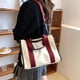 thumbnail image 5 of Bolso grande tipo tote, bandolera para mujer, bolso de viaje, bonito bolso de lona., 5 of 6