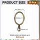 thumbnail image 2 of Uxcell 20 Pcs Anillos para Cortinas con Ojales, 1"ID Deslizamiento Suave Anillo de Cortina de Metal Adecuado para Barra de Cortina de hasta 0.88", Bronce, 2 of 5