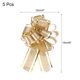 thumbnail image 2 of Uxcell 5 piezas de lazo grande para envolver regalos, lazos de organza para cestas de bodas, presentes, oro 15 cm, 2 of 6