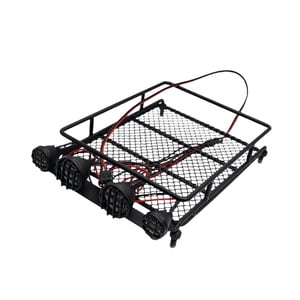 Magideal - Modelo De Rc Rack Ratage Modelo De Equipaje Accesorio De Vehículos Con Luces Carrier De Equipaje De Bricolaje Para 1:10 1:12 Accesorio De Automóviles