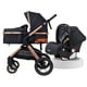 thumbnail image 1 of Coche Cuna Con Silla Nido Y Accesorios Negro LuBabycas, 1 of 8