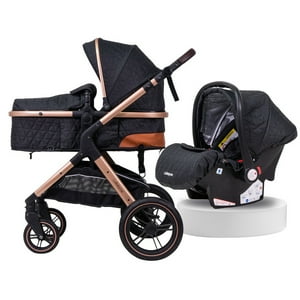 Coche Cuna Con Silla Nido Y Accesorios Negro Lubabycas