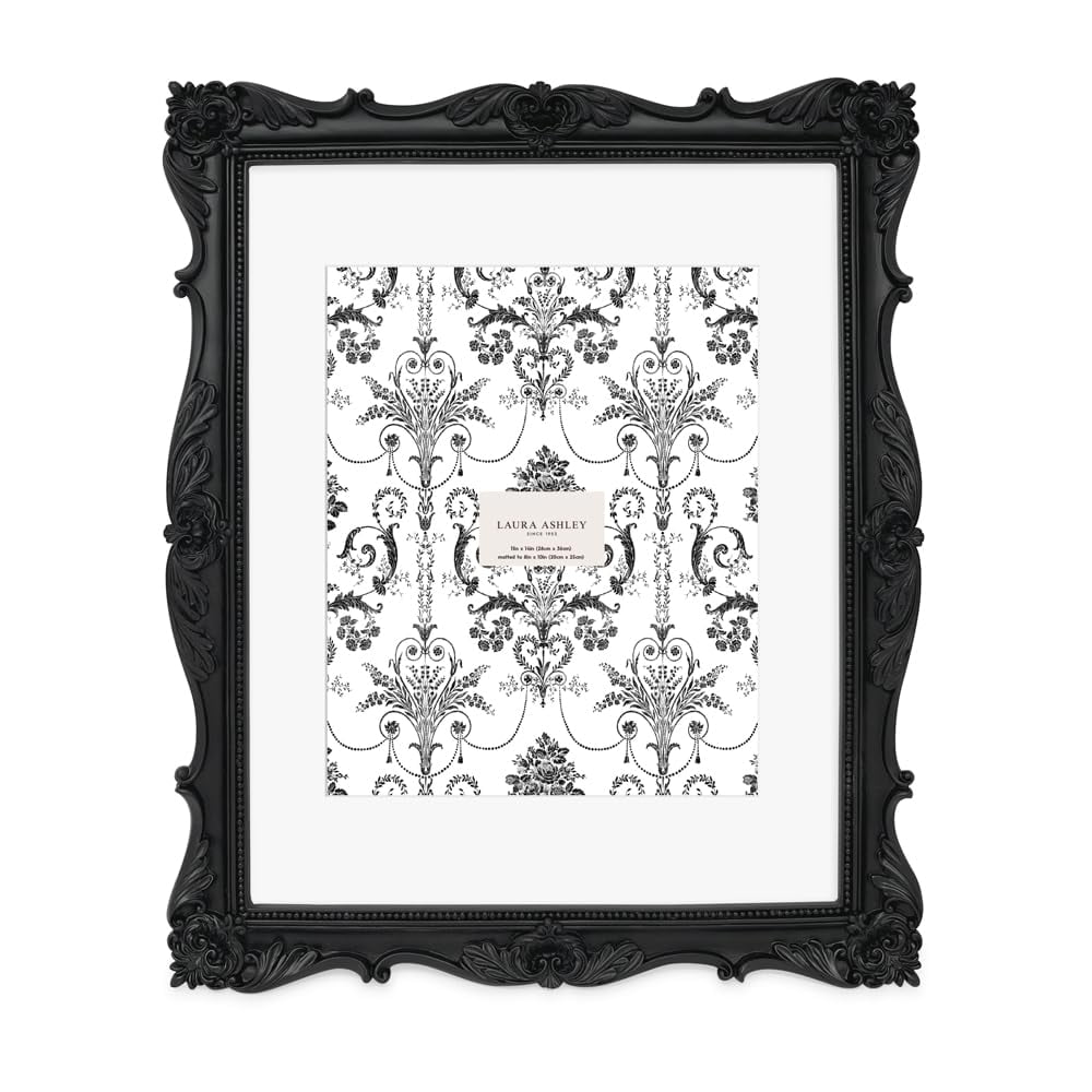 Laura Ashley - Marco De Fotos Negro Ornamentado 28x35 Cm Resina