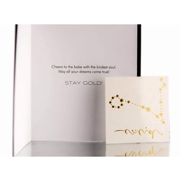 Tarjeta de felicitación flash con tatuajes, tarjetas del zodíaco, signo Piscis