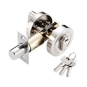 Magideal - Cerradura De Puerta Con Cerrojo Con Llaves, Cerradura De Seguridad De Puerta Delantera Resistente Al Desgaste Contemporánea, Cerradura De Entrada Para Plata