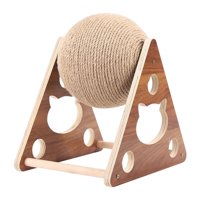 Ioensy - Pelota Giratoria Para Rascar Gatos De Sisal Para Mascotas, Juguete Para Mascotas, Triangular Interactivo