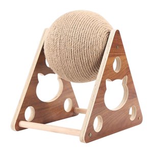 Ioensy - Pelota Giratoria Para Rascar Gatos De Sisal Para Mascotas, Juguete Para Mascotas, Triangular Interactivo