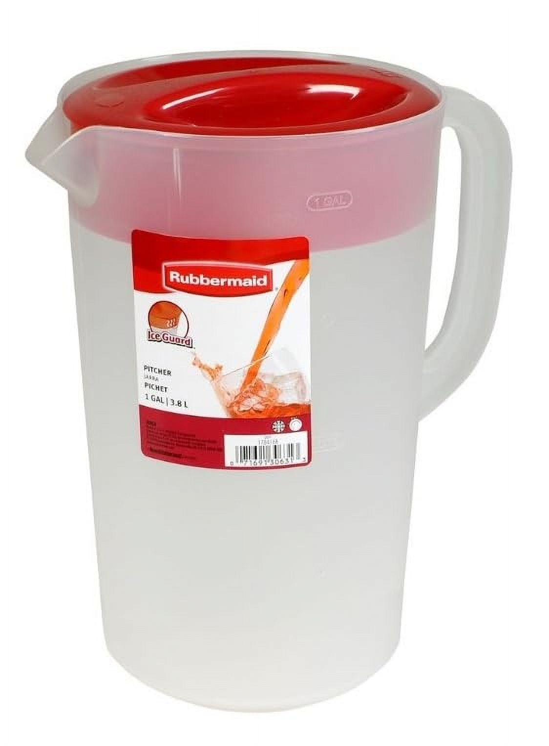 Rubbermaid - Newell Brands Jarra 3.8 Litros Tapa Roja Plastico