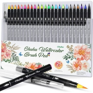 Rotuladores De Acuarela Ohuhu, 24 Colores, Con Bolígrafo Blending Aqua