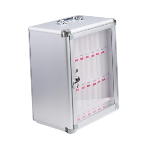 Gabinete De Almacenamiento Para Teléfono Con Puerta Transparente Y 2 Llaves, Resistente Caja De Almacenamiento Para Móviles Con 24 Ranuras