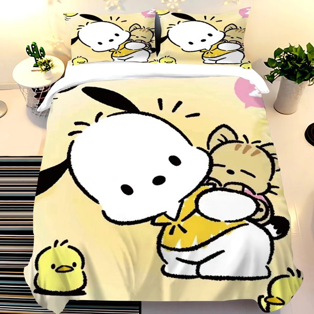 x819 Bed Sheetscartoon animation Pacha dog cute digital printing boys girls polyester bedding children's bedroom sets 3-Piece Bedding Set (1 Duvet Cover + 2 Pillow Shams) nj819