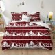 thumbnail image 5 of 3pcs Merry Christmas Duvet Cover Set Plaid Christmas Tree Elk Print Rustic Style Bedding Set Soft Comfortable Duvet Cover, 5 of 5