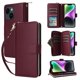 thumbnail image 5 of Funda Cartera con Cremallera y Correa para iPhone 14 Soporte y Tarjetero Rojo, 5 of 6