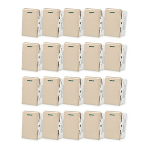 Want - Pack 20 Módulo Interruptor Metálico 9/24 250V - Dorado