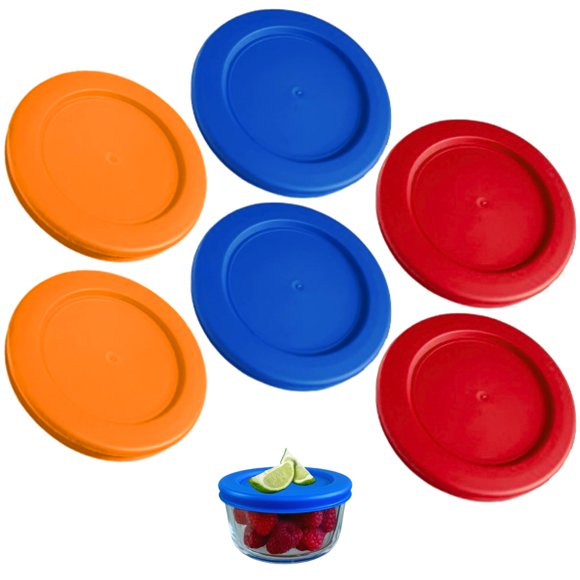 Tapas para envases Klare Ware 6 unidades 236 ml Naranja/Azul/Rojo