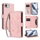 thumbnail image 1 of Funda Cartera Mariposa para [iPhone 17e/iPhone 16e] con Soporte y Cremallera Rosa, 1 of 6