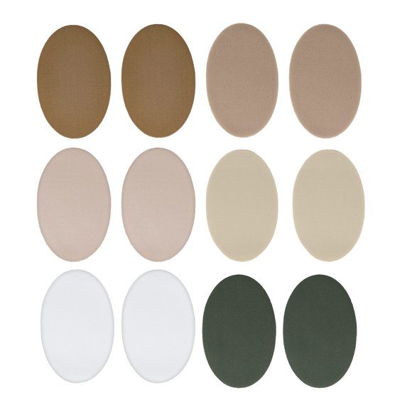 Parche de tela ovalado Johnson & Smith - Pack de 12 (caqui)