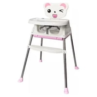Importclick - Silla Comer Bebe Infantil 3 En 1 Ajustable Rosado