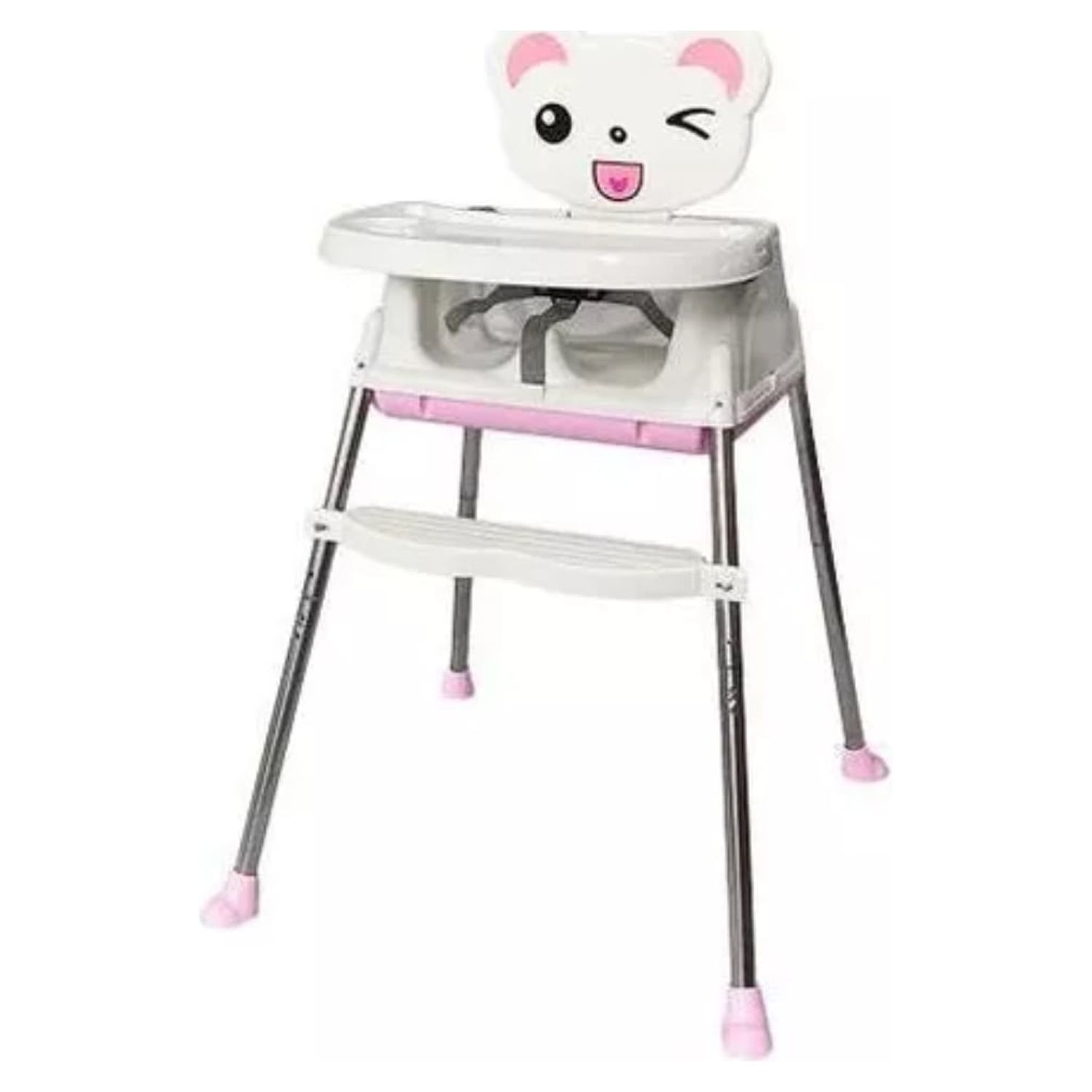 Importclick - Silla Comer Bebe Infantil 3 En 1 Ajustable Rosado