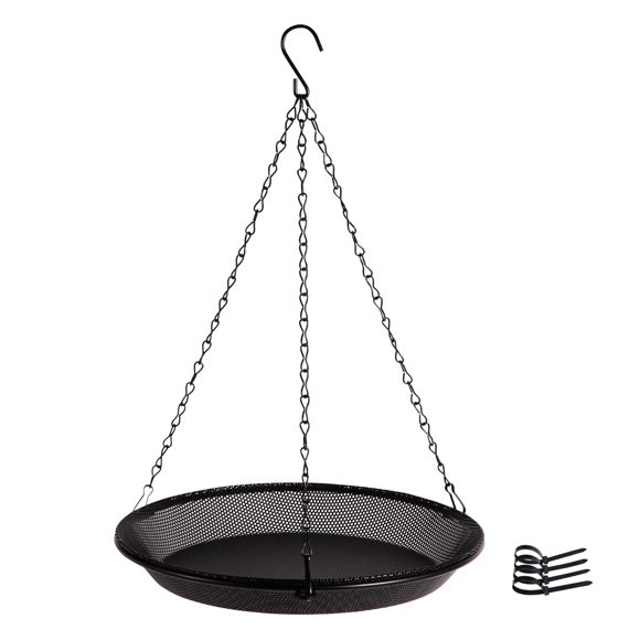 Comedero colgante para pájaros HRAYLTOP 41 cm con cadena de hierro desmontable
