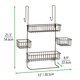 thumbnail image 4 of Estante de baño colgante de metal con diseño de cesta de ducha, color bronce, 4 of 9