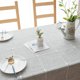 thumbnail image 4 of Mantel cuadrado de lino y algodón Oubonun, 140 x 140 cm, impermeable, gris, 4 of 7