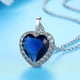 thumbnail image 2 of Collar con colgante clásico de corazón del océano Titanic, cadena de clavícula para mujer., 2 of 4