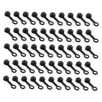 Ioensy - 50 Tapas De Goma Para Purga De Freno De Bicicleta, Pinza De Freno Hidráulico, Cubierta Antipolvo Para Pezón, Color Negro