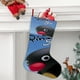 thumbnail image 2 of Pingu Tema: Calcetines de Navidad, fino lino blanco para colgar en escaleras y chimenea, decoración navideña para el hogar, regalo de Navidad. 45cm × 32cm, 2 of 5