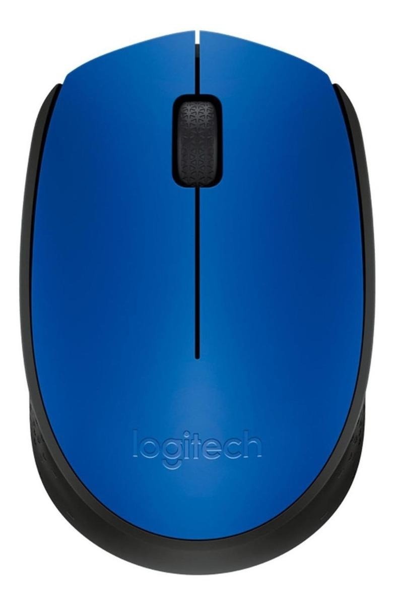 Mouse Inalámbrico Logitech M170 Azul Y Negro