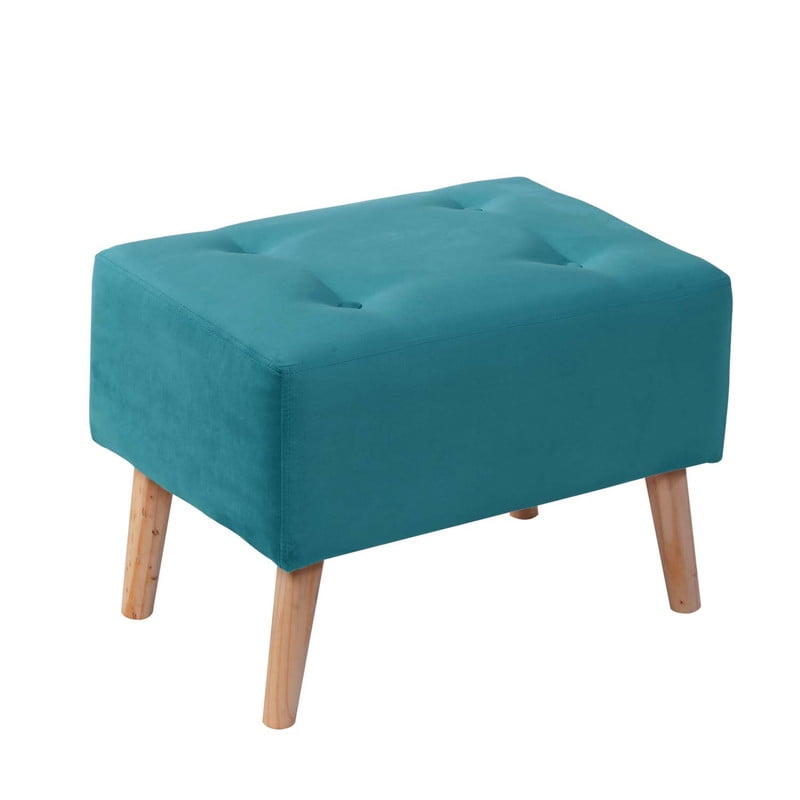 Latam Home - Pouf Niza Tela Velvet Turquesa