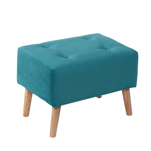 Latam Home - Pouf Niza Tela Velvet Turquesa