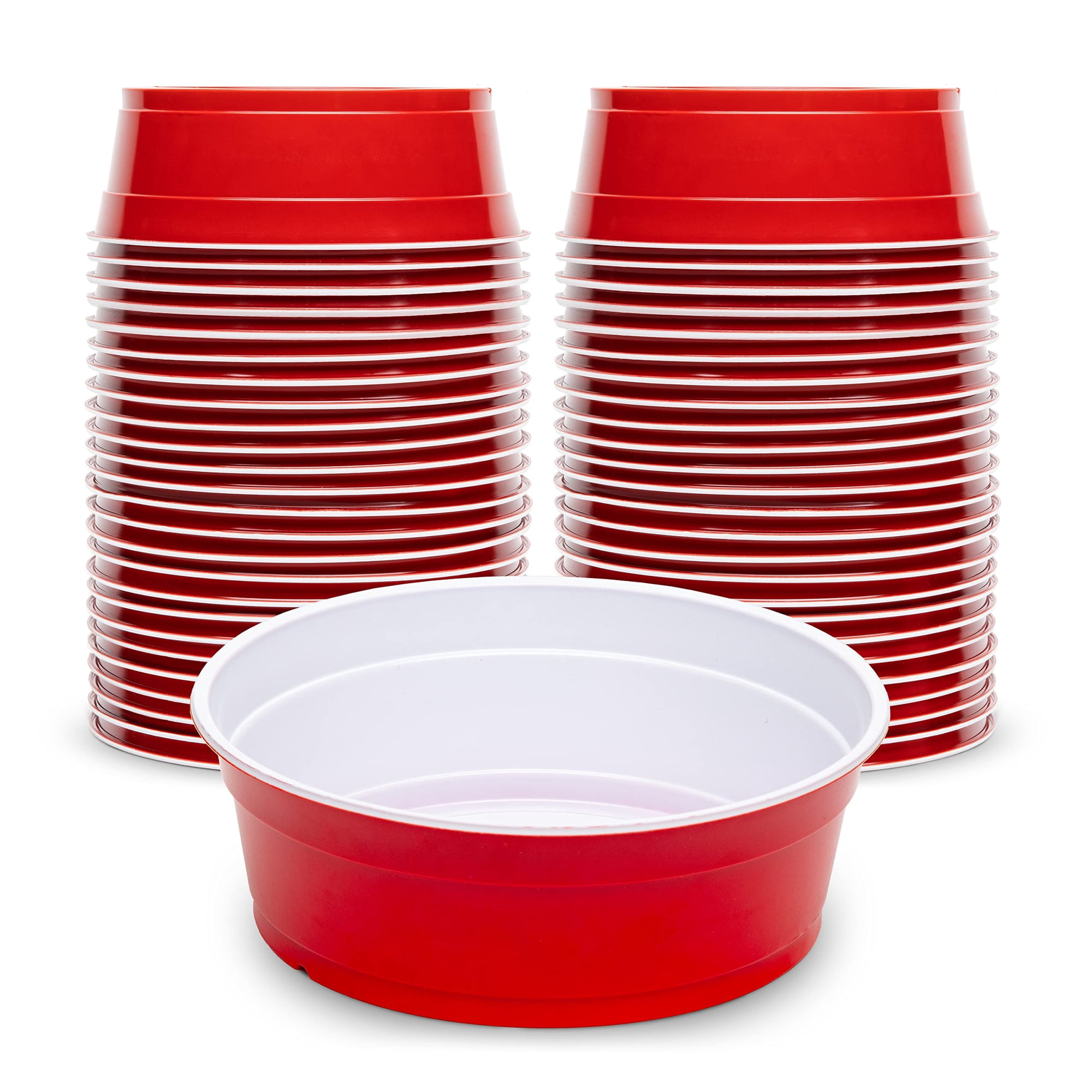 Gopong - Cuencos Desechables De Plástico Gobig Red Party Cup Design 650 Ml X50
