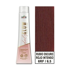 Itely Hair Fashion - Tintura Permanente Sin Amoniaco Delyglow 100Ml (Rubio Oscuro Rojo Intenso 6.5 6Rf)