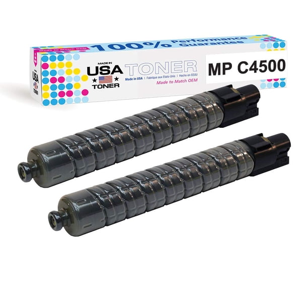 Tóner compatible de reemplazo MADE IN USA para Ricoh Aficio MP C3500, MP C4500 (negro, paquete de 2)