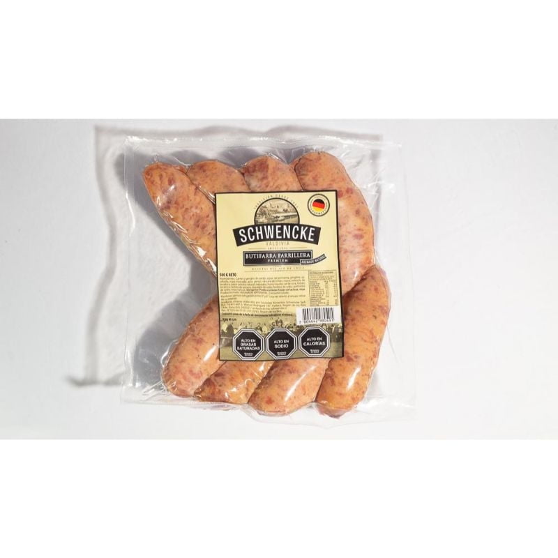Butifarra Parrillera Premiun 8 Un 500 gr Schwencke