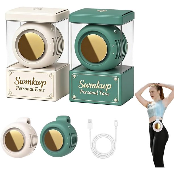 Ventilador pequeño torbellino clip cintura cuello portátil silencioso mini sin aspas 3 velocidades