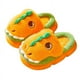 thumbnail image 1 of Pantuflas Niños De Felpa, Diseño Dinosaurio, Anime, Kawaii Color Naranjo Talla 28-29, 1 of 2