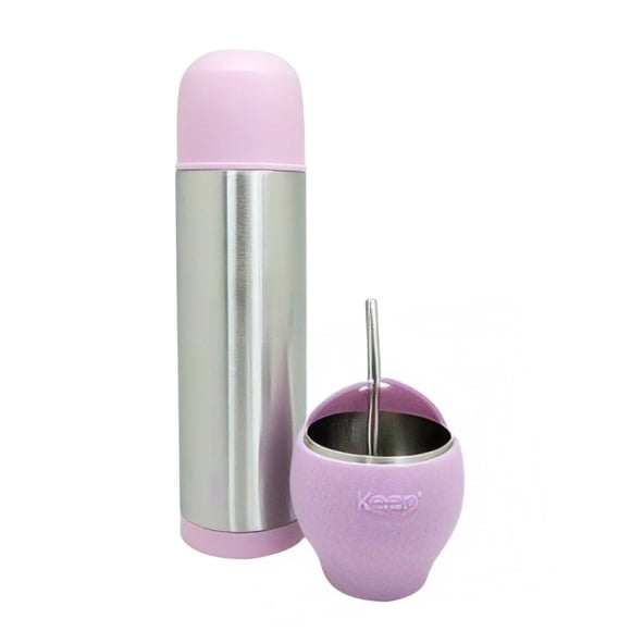 Set Mate + Termo Bala Rosa