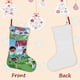 thumbnail image 3 of ¡Presiona Start! Tema: Calcetines de Navidad, fino lino blanco para colgar en escaleras y chimenea, decoración navideña para el hogar, regalo de Navidad. 45cm × 32cm, 3 of 5