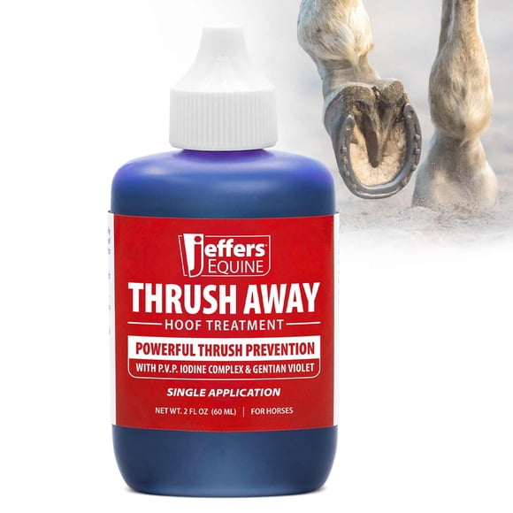 Solución Para El Cuidado De Cascos Thrush Away 60 Ml Yodo Para Caballos