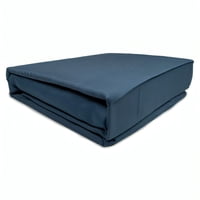 Zahr - Juego De Sábanas Marina Lisa Color 1.5 Plazas Azul Marino